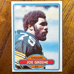 1980 “Mean” Joe Greene Topps Football Card #175, sharp corners, no creases
