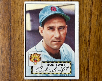 1952 Topps Bob Swift Topps Baseball Card #181, red back, no body creases TC
