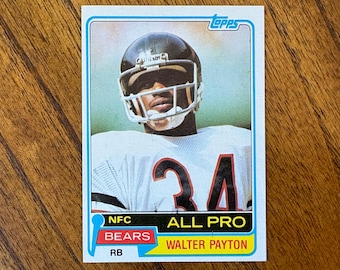 1981 Walter Payton Topps football card #400, Chicago Bears Legend, sharp corners, no creases
