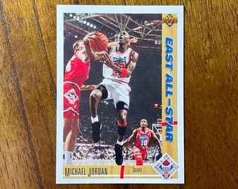 1991 Michael Jordan Upper Deck All-Star Basketball card #69, sharp corners, no creases, Chicago Bulls fan