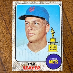 1968 Tom Seaver Topps baseball card #45, no creases, second year