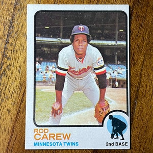 1973 Rod Carew Topps baseball card #330, no creases