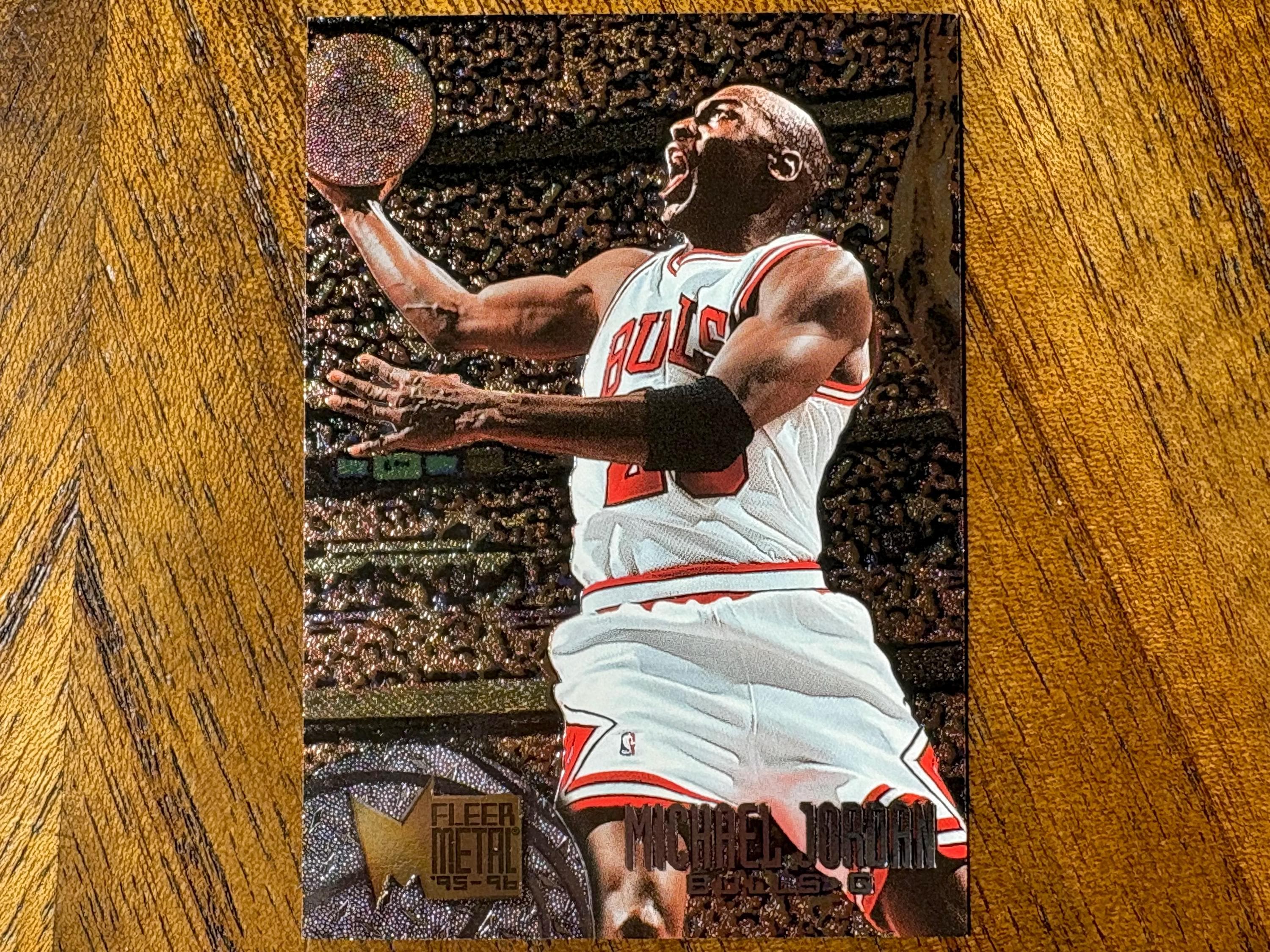1995 Michael Jordan Fleer Metal Card #13, Sharp Corners, No