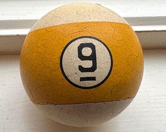 Early 1900’s Clay billiards ball #9 in beautiful condition