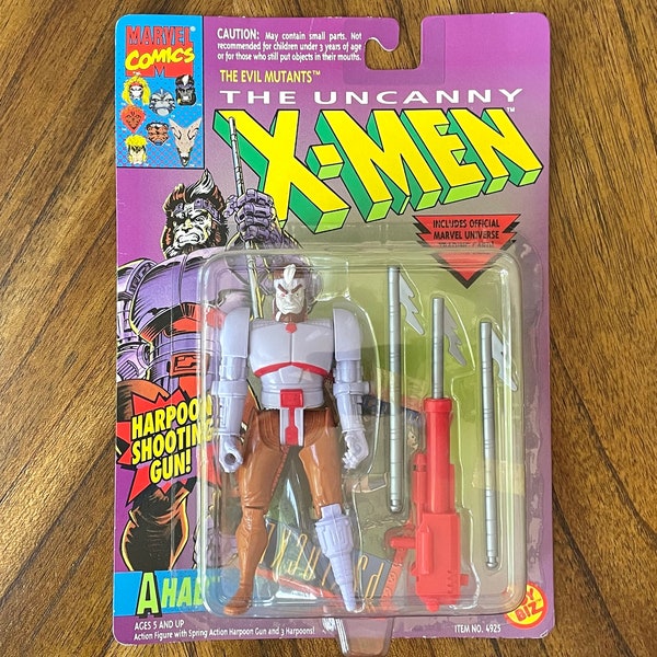 1993 Uncanny X-Men Evil Mutants Ahab Action Figure unopened in blister pack