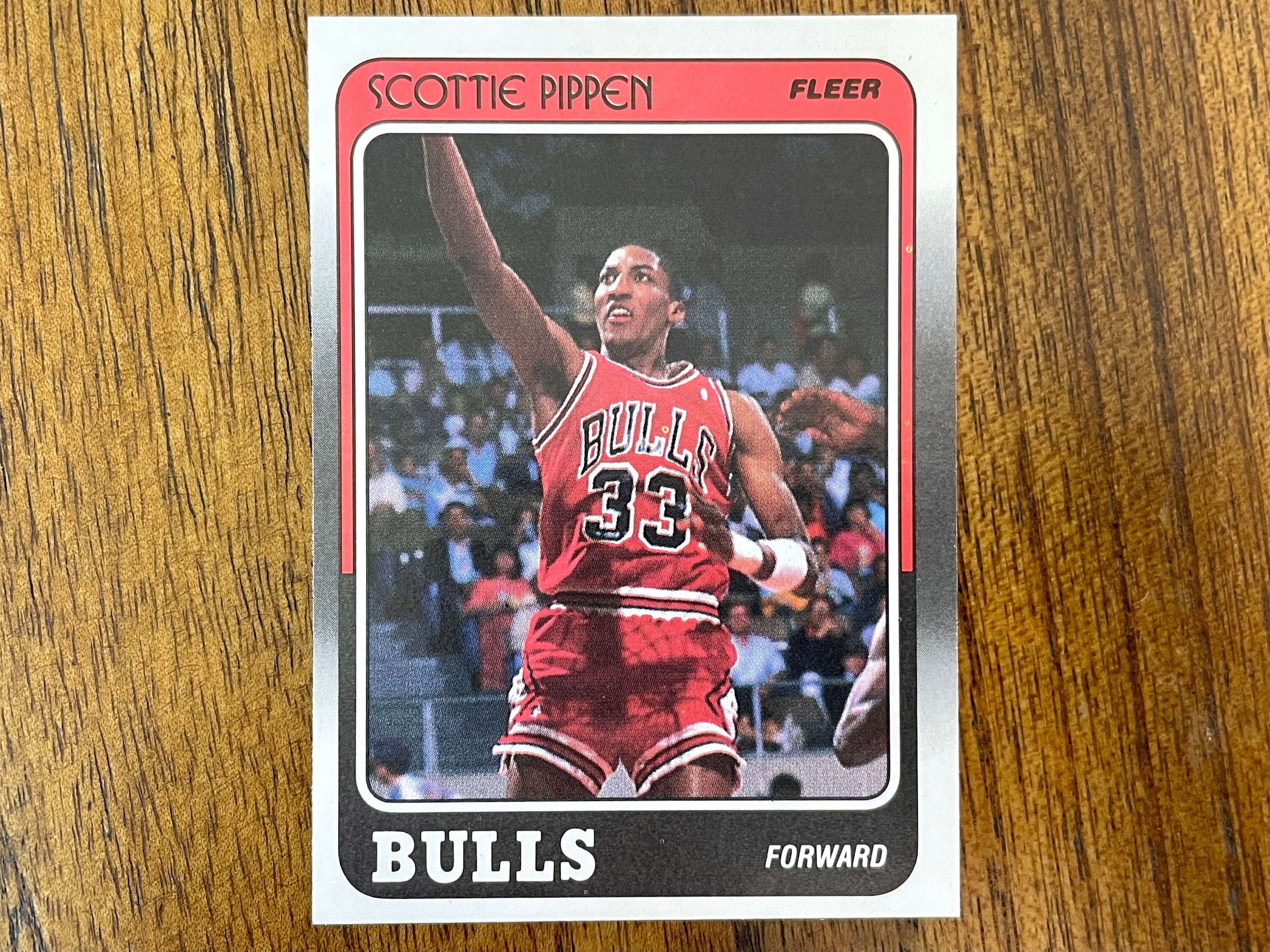 1988 Scottie Pippen RC Fleer Basketball Card #20, Sharp Corners 