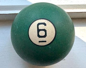 Early 1900’s Clay billiards ball #6 in beautiful condition