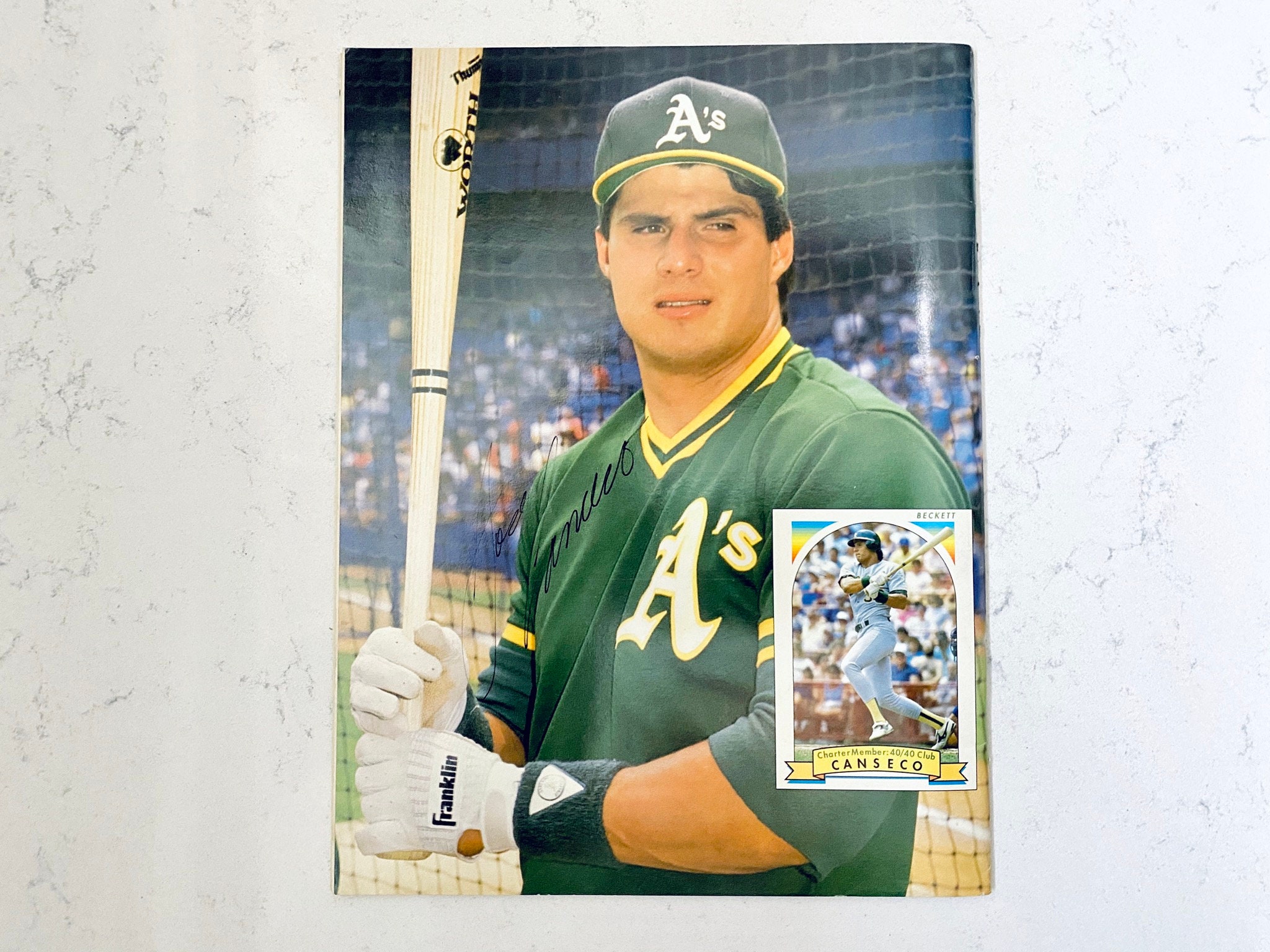 1989 Autographed Jose Canseco/roberto Clemente Beckett Issue - Etsy