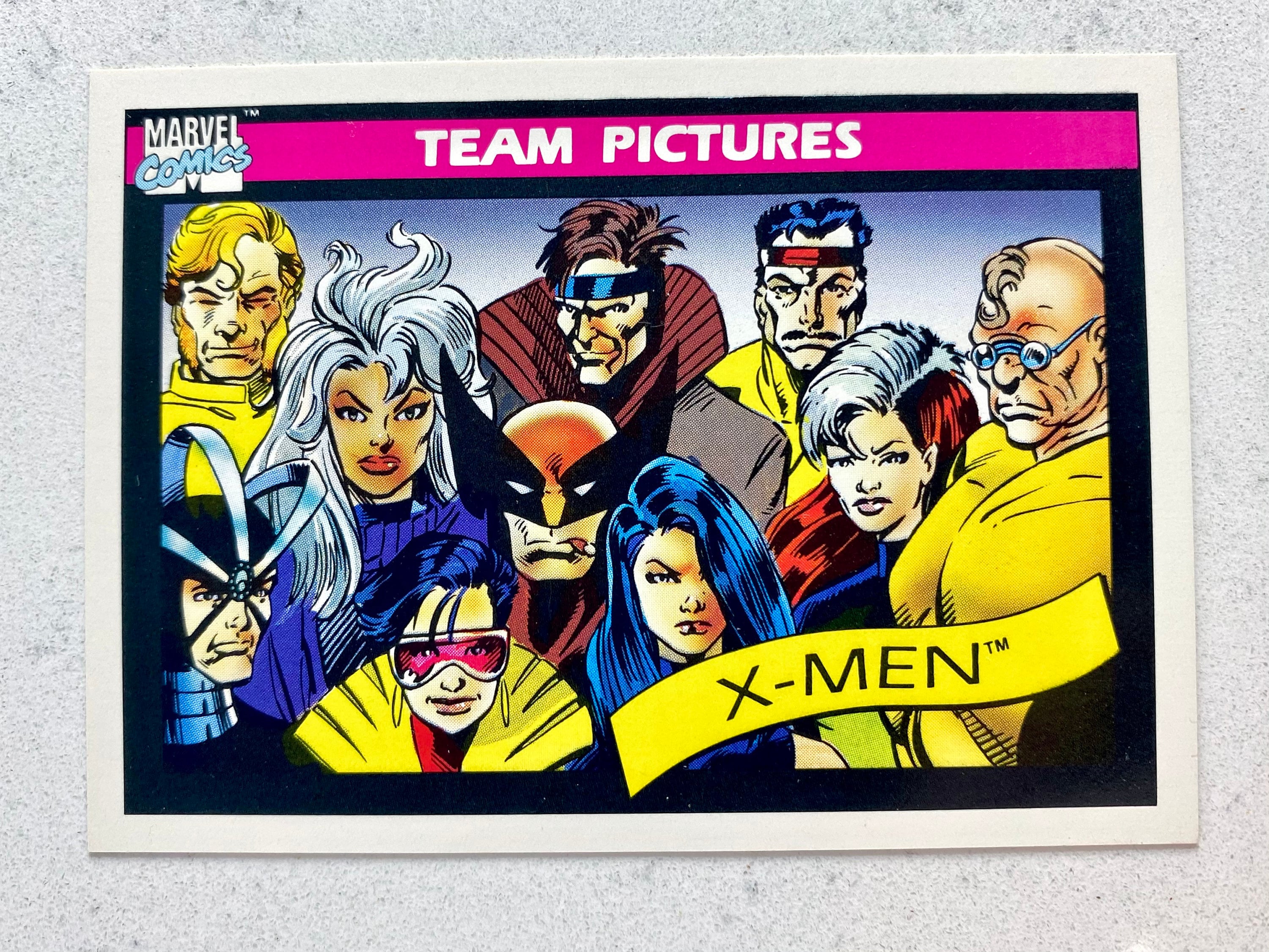 1990 X-men Marvel Impel Comic Team Card #139, Sharp With No