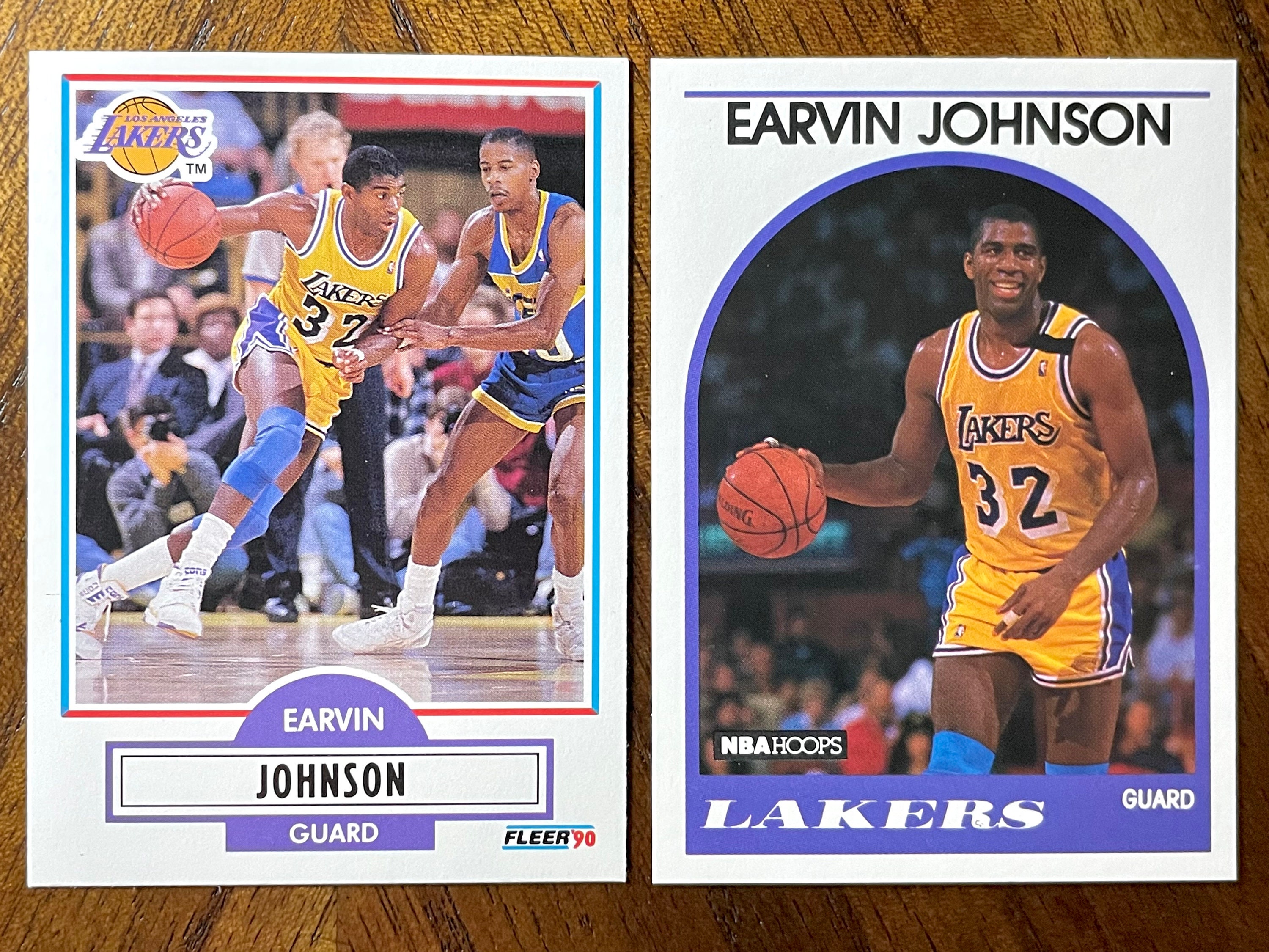 1989 Hoops & 1990 Fleer Basketball Magic Johnson Cards Sharp - Etsy India