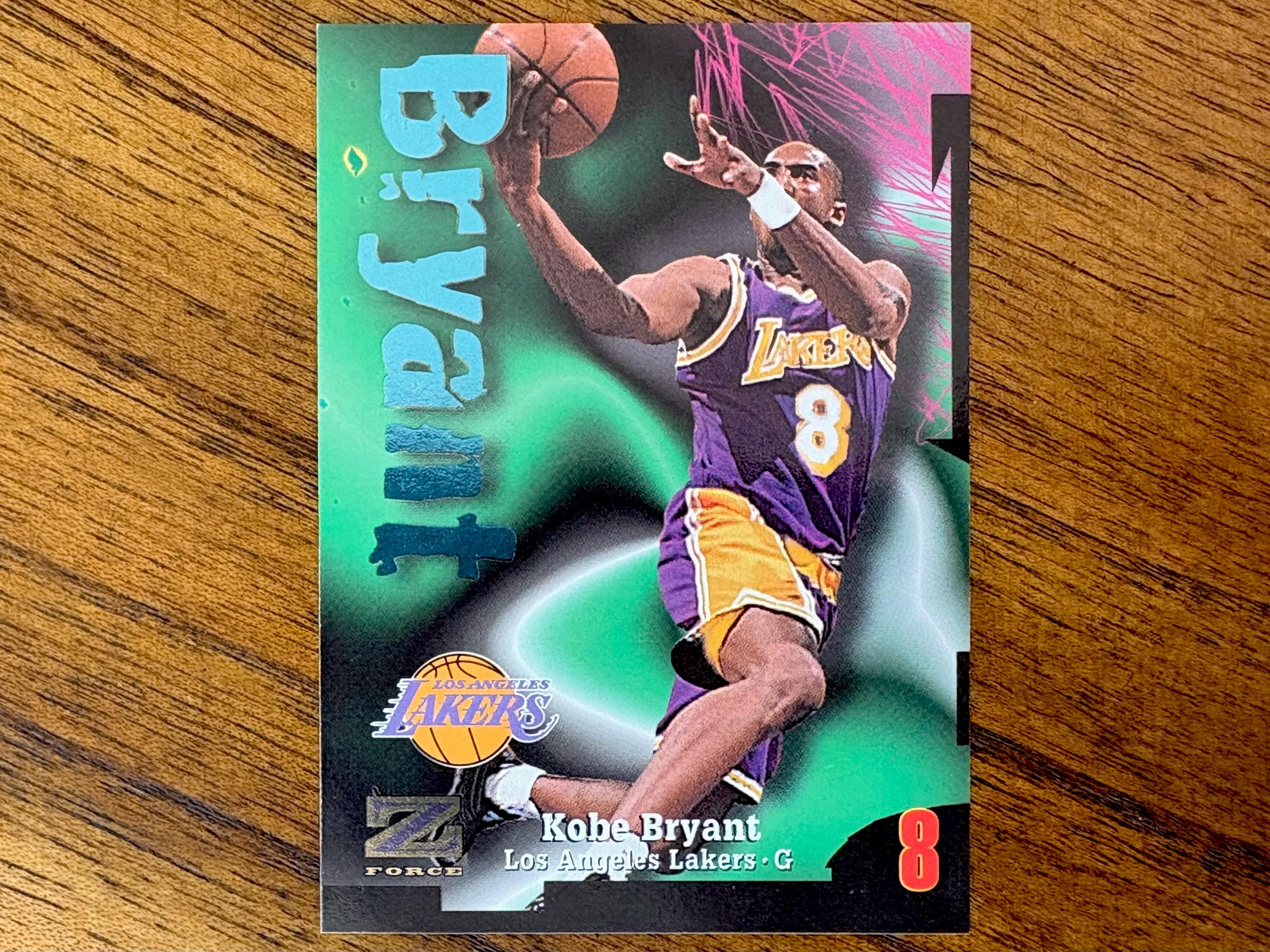 1997 Kobe Bryant Skybox Z-force Basketball Card #88, Sharp Corners 