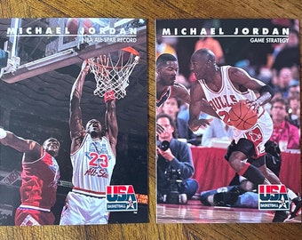 1992 Michael Jordan Skybox USA Basketball cards, Chicago Bulls fan, sharp corners, no creases