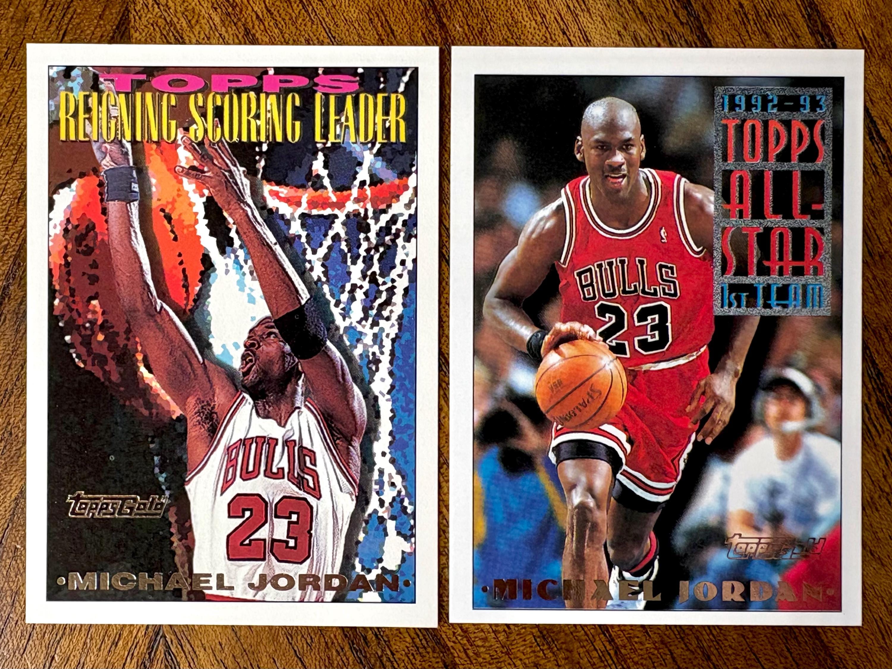 1993 & 1994 Michael Jordan Topps Gold Cards, Sharp Corners, No 