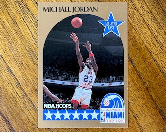 1990 Michael Jordan All-Star Hoops Basketball card #5, sharp corners, no creases