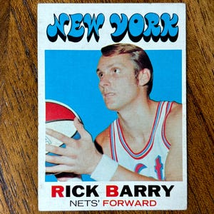 Carte de basket-ball Rick Barry RC Topps 1971 # 170, sans plis