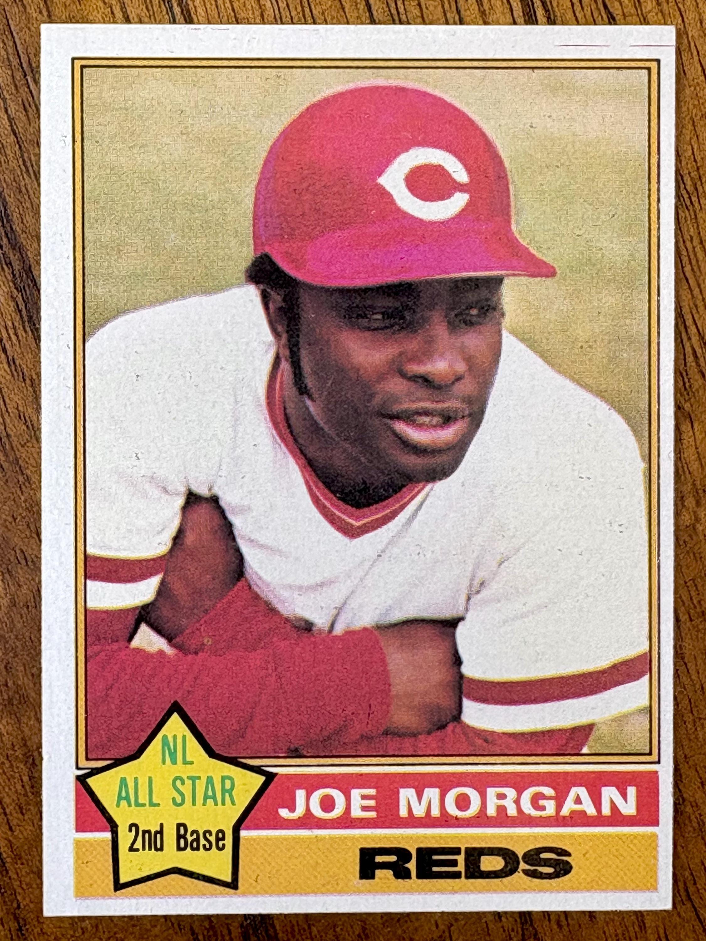 1976 Joe Morgan Topps Baseball Card #420, Sharp Corners, No