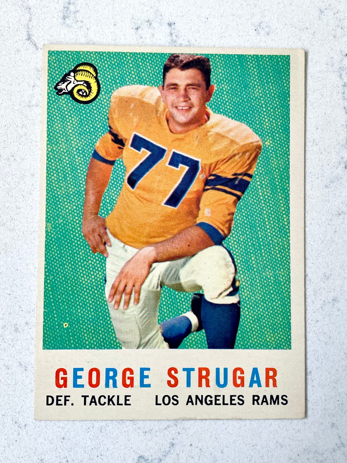 1959 & 1961 Topps Lot 4 Los Angeles Rams football cards in Etsy