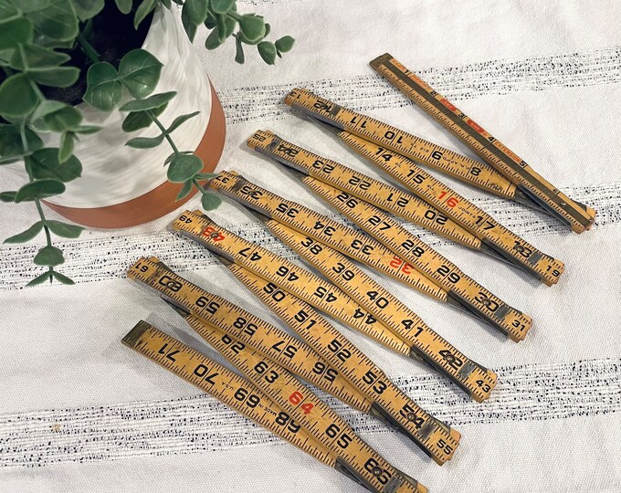 Lufkin Rigid 72 Inch Ruler Early 1900s Vintage Lufkin Folding Carpenters Ruler, 72 Inch Measuring ...
