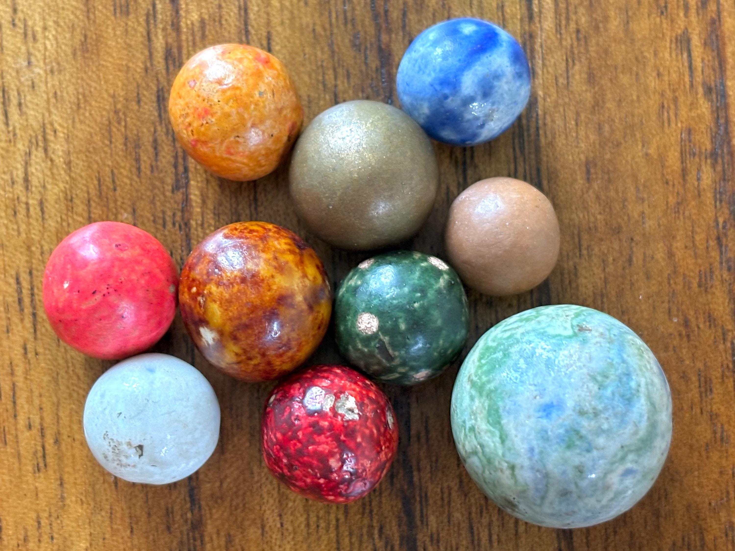 アンティーク　陶器　マーブリング　海外　希少 Antique Porcelain Marbles - Etsy