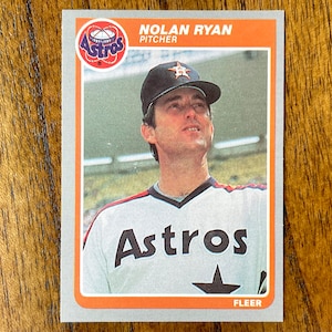 1985 Nolan Ryan Fleer Baseball card #359, sharp corners, no creases