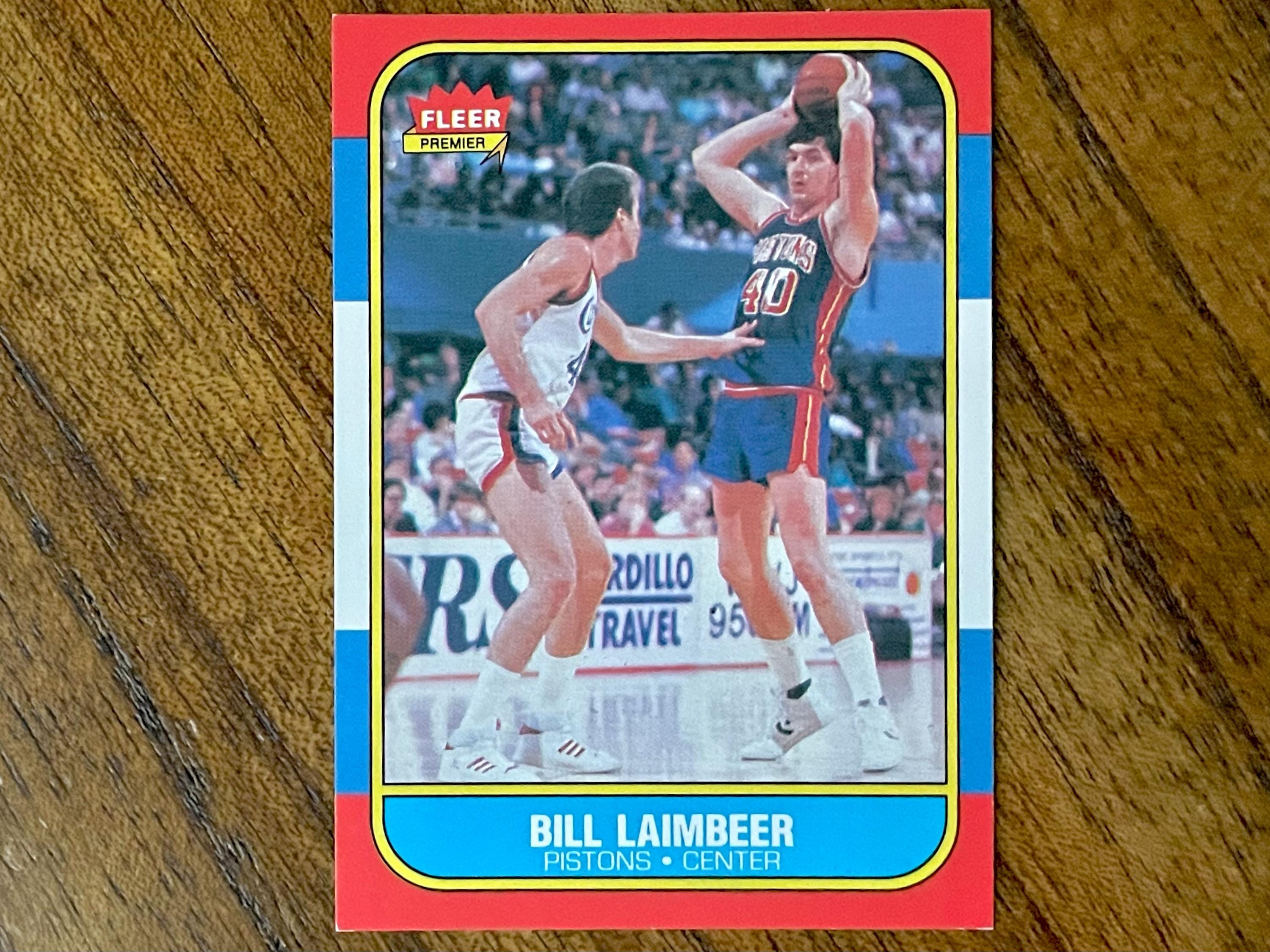1986 Bill Laimbeer Fleer Basketball Card #61, No Creases - Etsy Canada