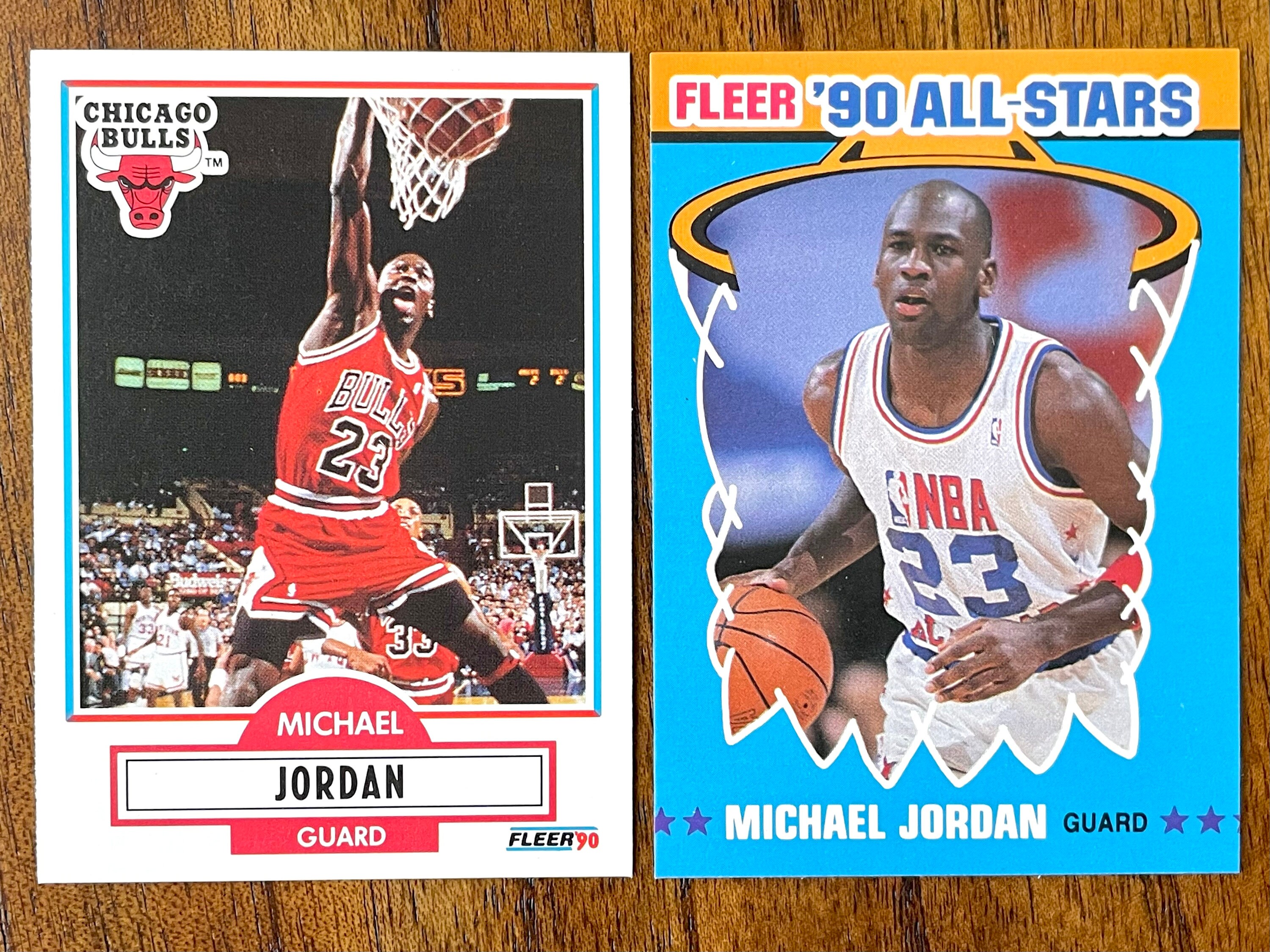 1990 Michael Jordan Fleer Basketball Sticker & Set Card Sharp - Etsy
