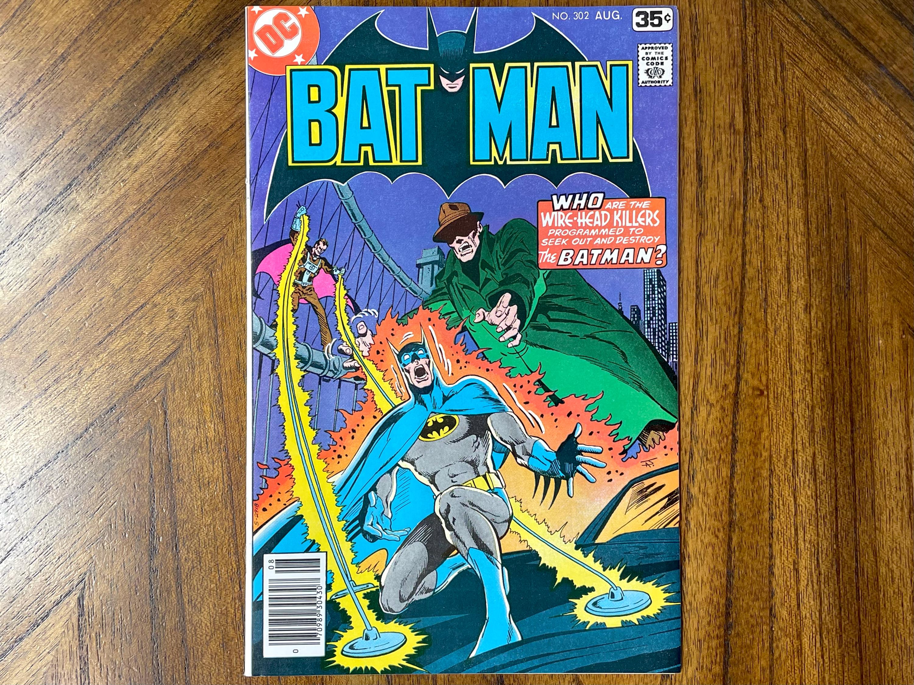 1978 Batman Issue #302 DC Wire-head Killers Attack Batman, Great
