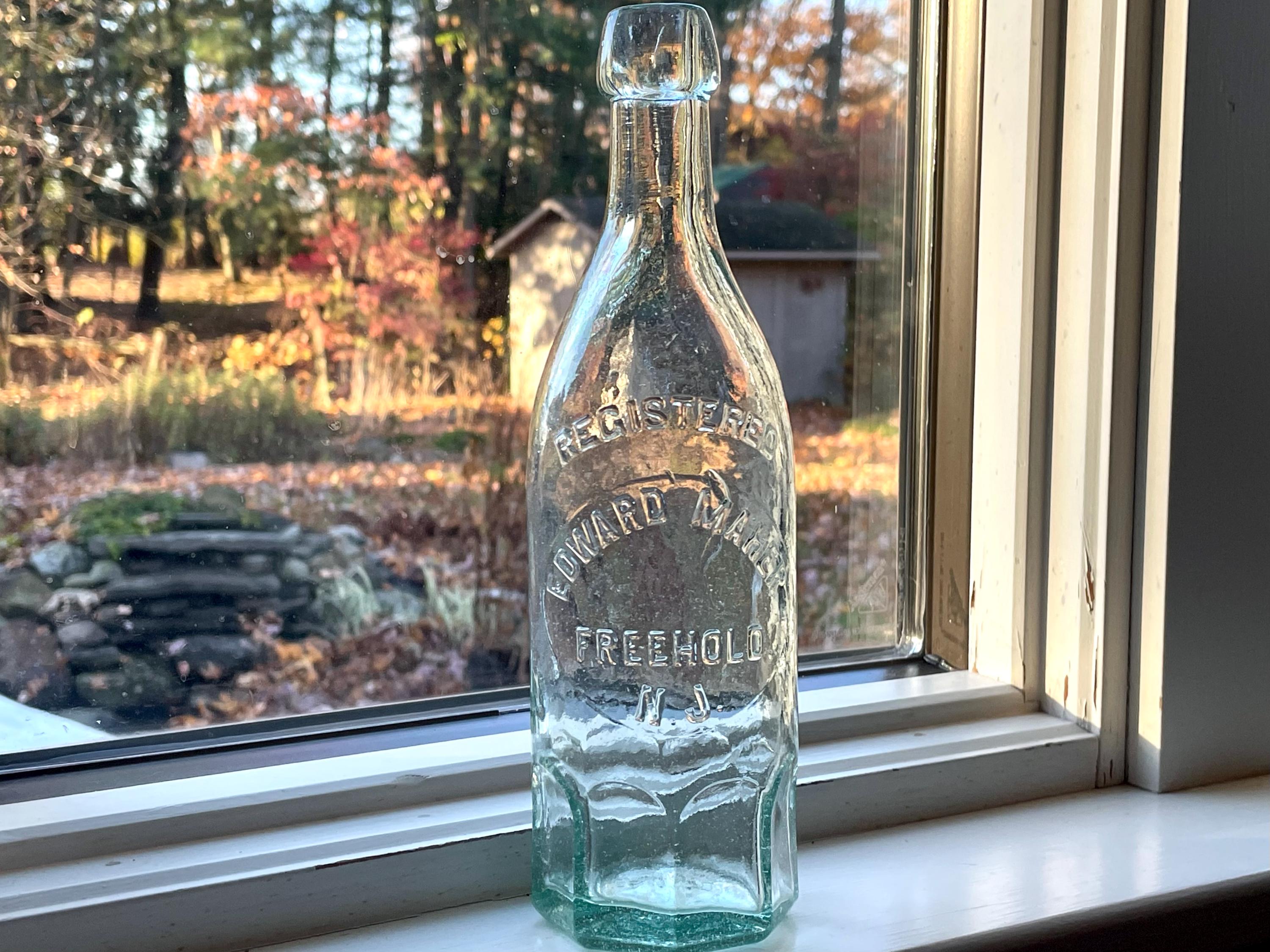 1800s Black Glass Bottle - Etsy