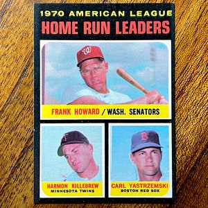 1971 Carl Yastrzemski, Harmon Killebrew Joueur de baseball #65, corners pointus, pas de plis