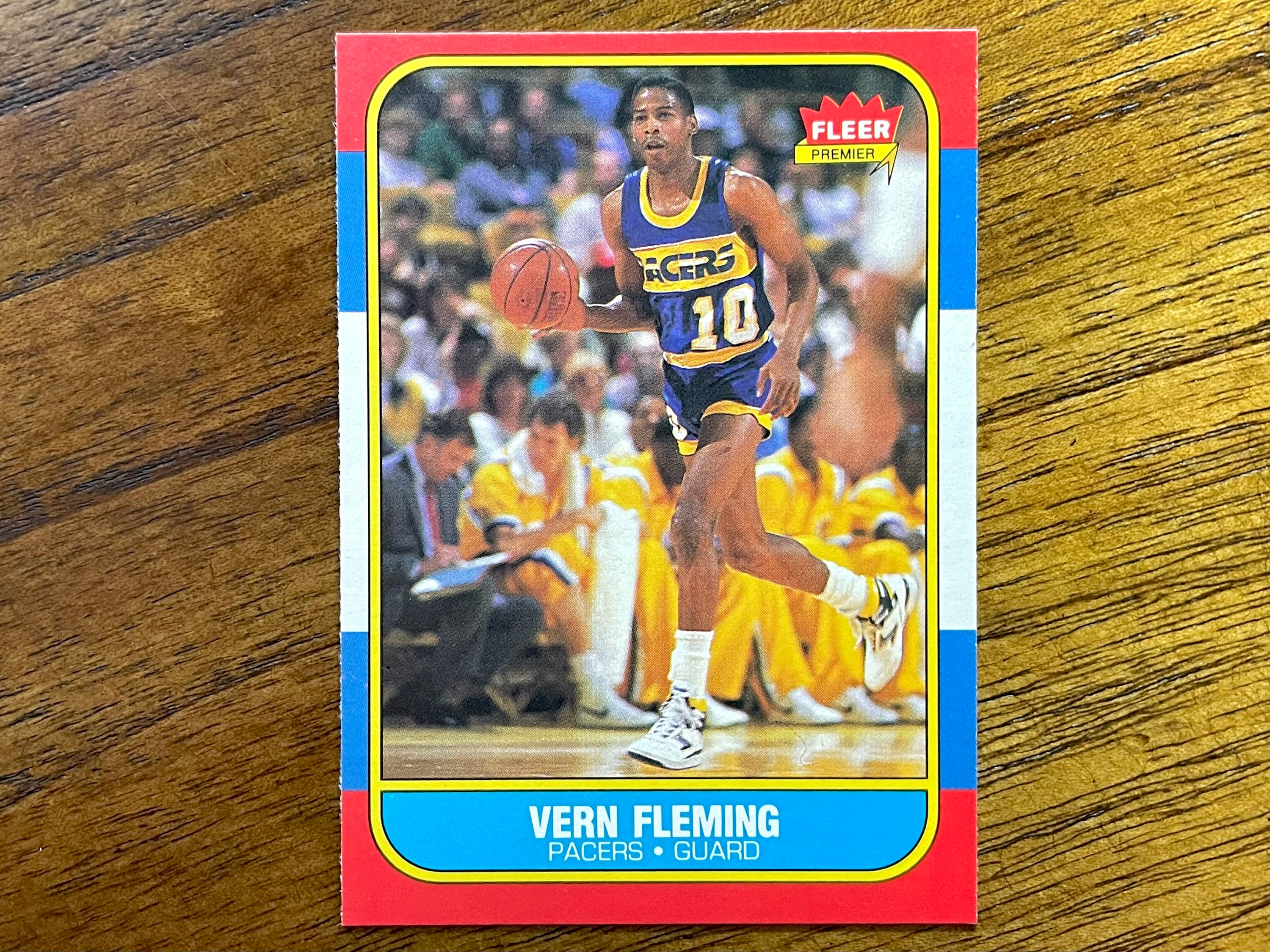 1986 Fleer Basketball Cards Vern Fleming #33, Sharp Corners, No 