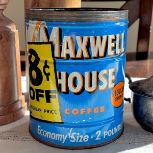Old Maxwell Coffee Can - Etsy