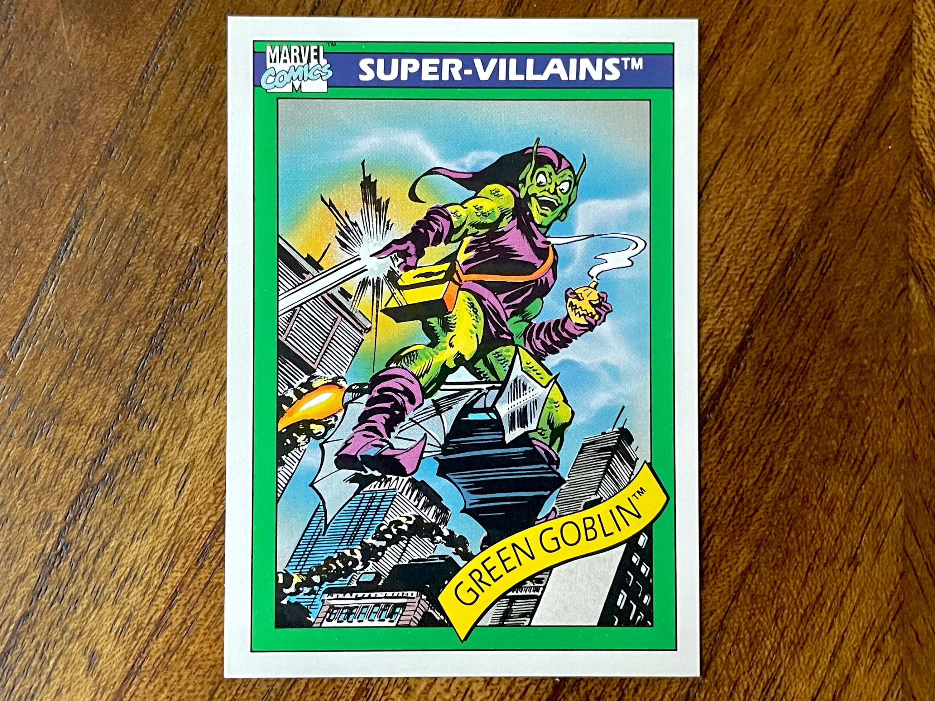 1990 Green Goblin Marvel Impel Supervillain Card, No Creases - Etsy