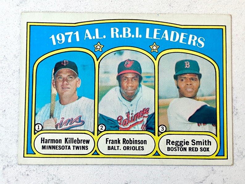 1972 NL Strikeout Leaders & AL RBI Leaders in Beautiful Etsy