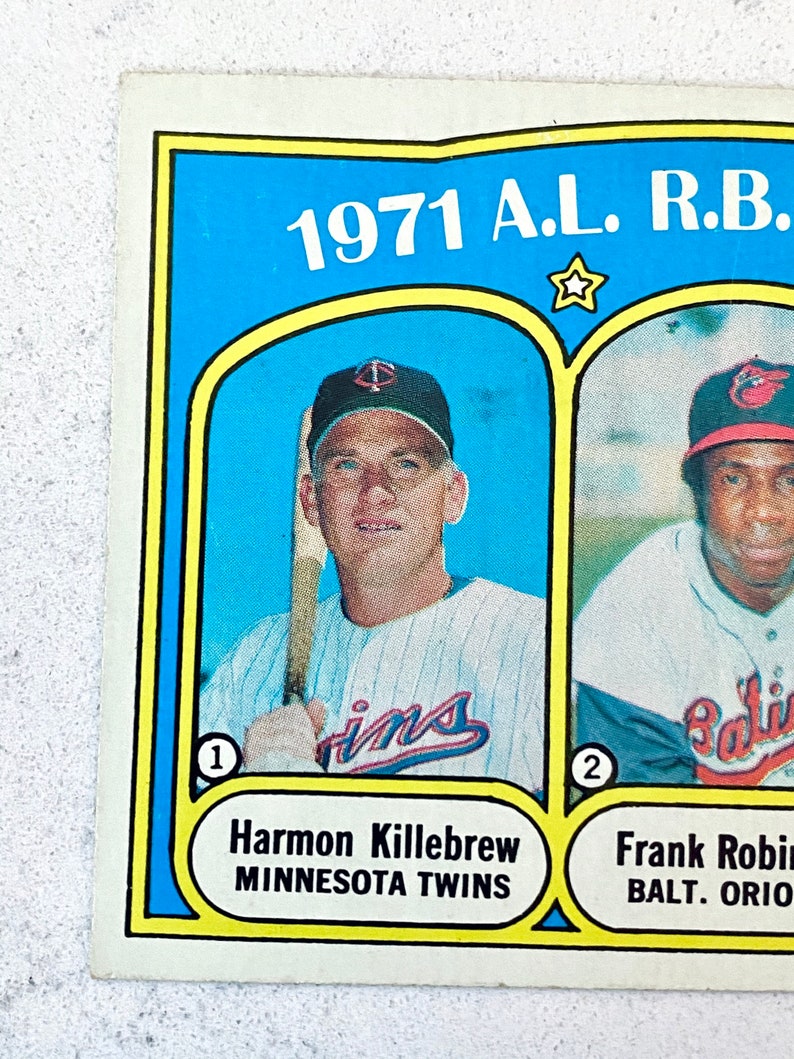 1972 NL Strikeout Leaders & AL RBI Leaders in Beautiful Etsy
