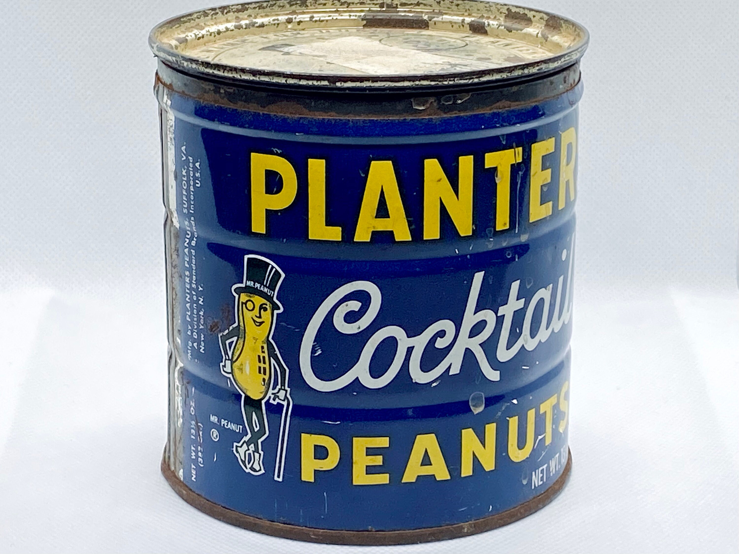 1950s Antique Planters Peanuts Can W/lid Vintage Decor Etsy
