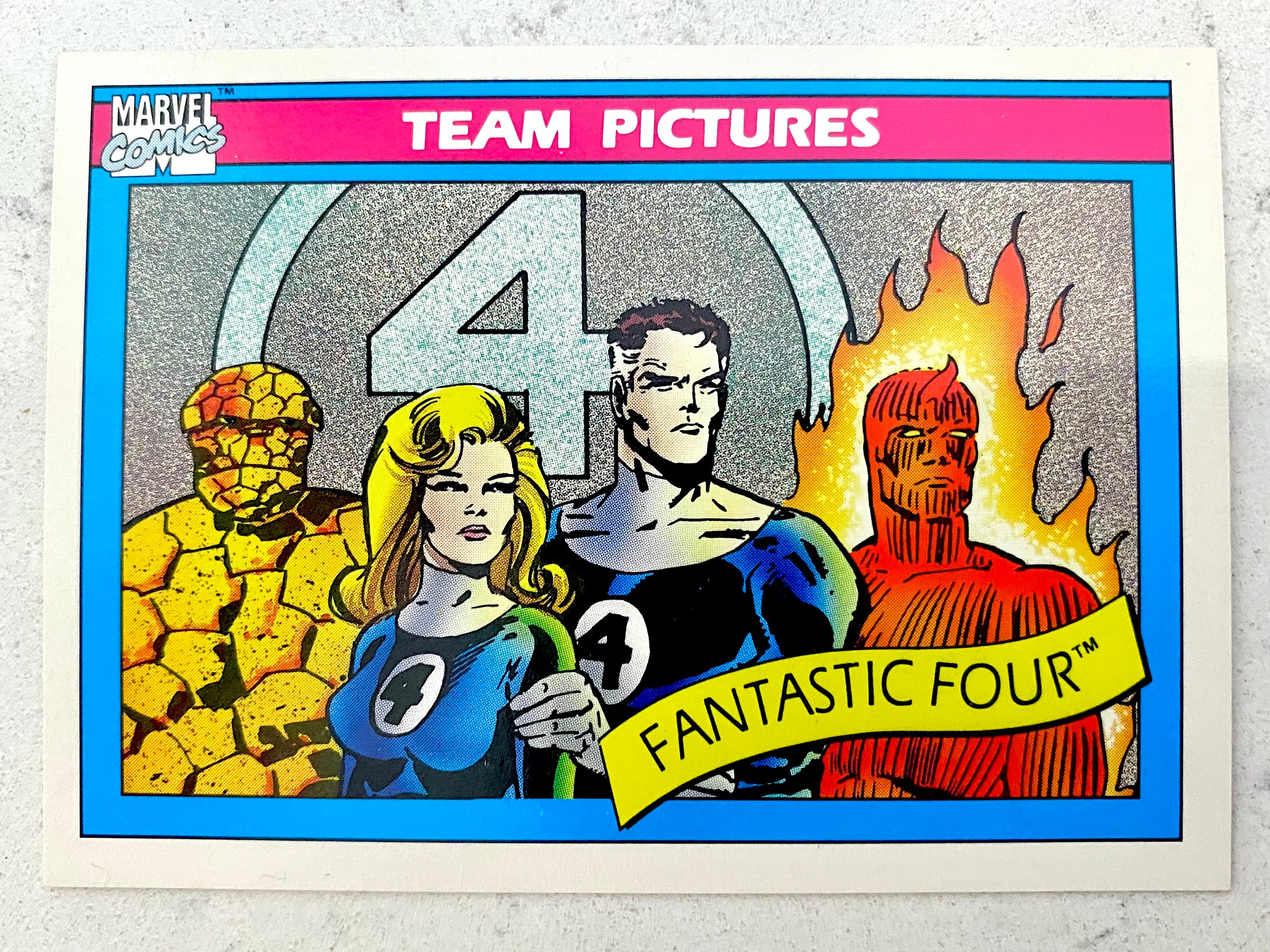 1990 Fantastic 4 Marvel Impel Comic Card #137, Sharp With No
