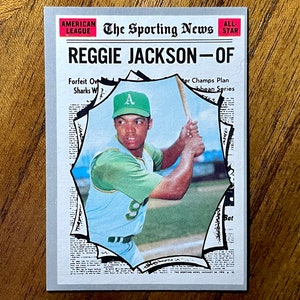 1970 Reggie Jackson All-Star #459 Topps Baseball Cards, coins pointus, pas de plis