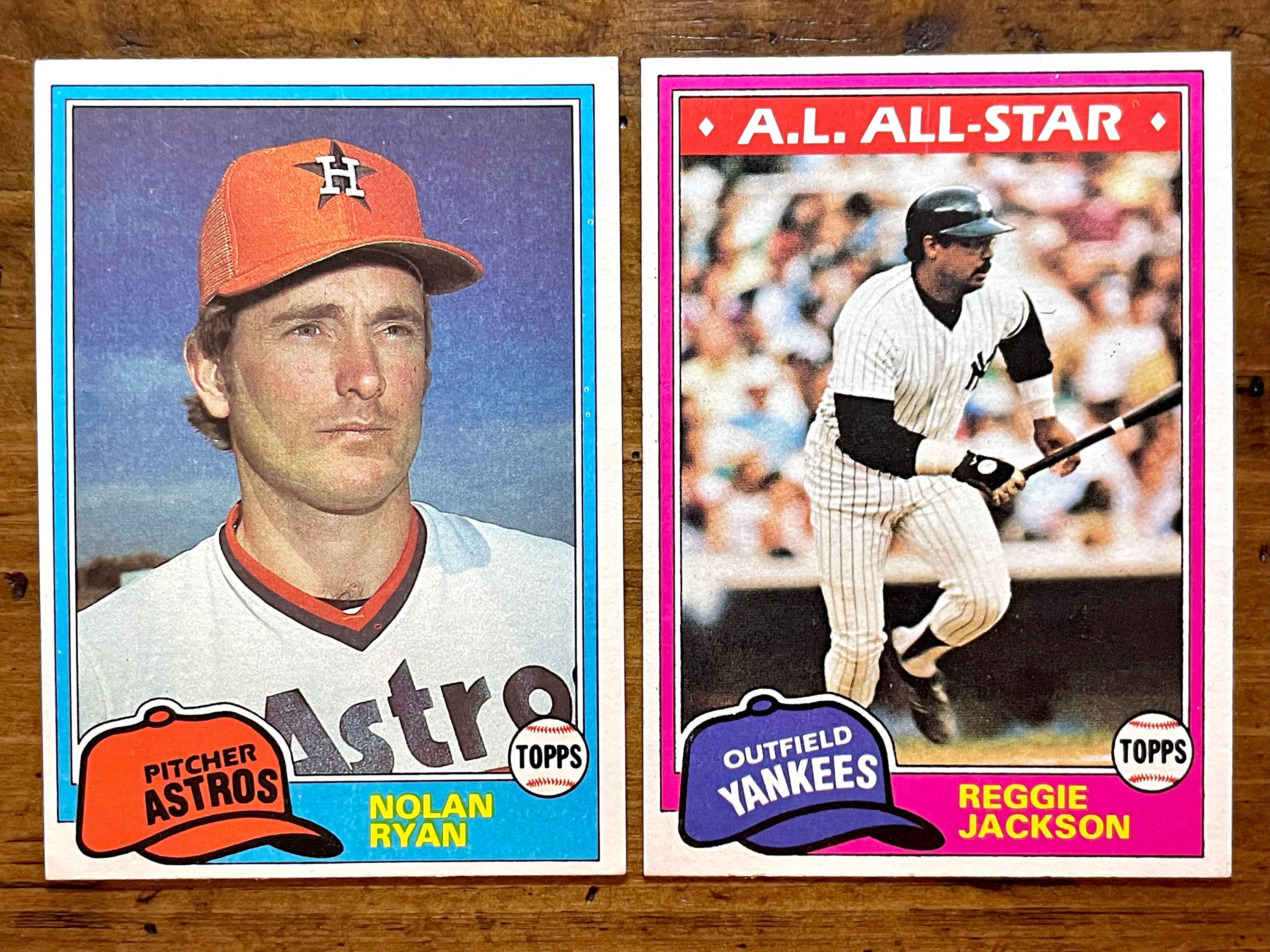 1981 Nolan Ryan & Reggie Jackson Topps Baseball Cards No - Etsy India