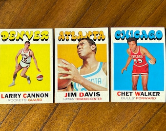 1971 Topps Basketball high grade card lot, sharp corners, no creases, HOF Chet Walker