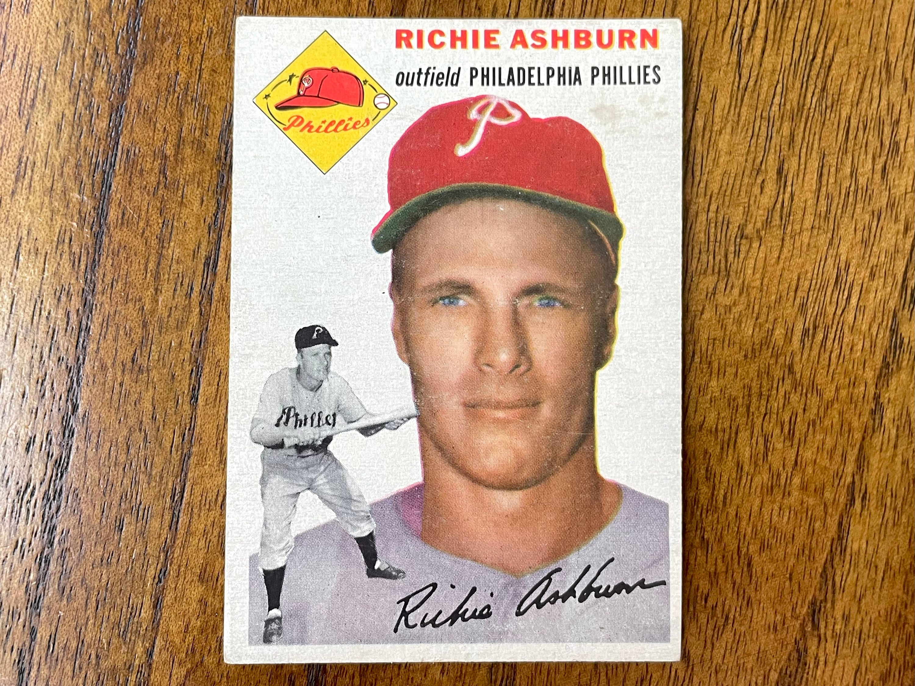 1954 Richie Ashburn Topps Baseball Card 45 TC 