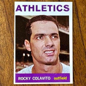 1964 Rocky Colavito Topps Baseball Card #320, sharp corners, no creases