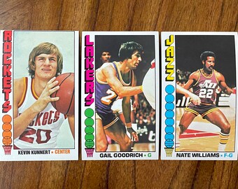 1976 Topps Basketball lot (3 cards), Gail Goodrich, no creases