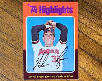 1975 Topps '74 Highlights #7 – Nolan Ryan No-hitter – Vintage MLB