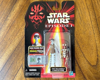 1998 Star Wars Episode 1 Ody Mandrell w/Pit Droid figures by Hasbro, unopened toys