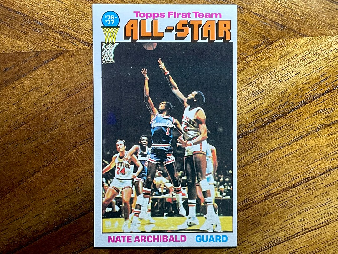 1976 HOF Nate tiny Archibald Allstar Topps Basketball Card 129, Sharp
