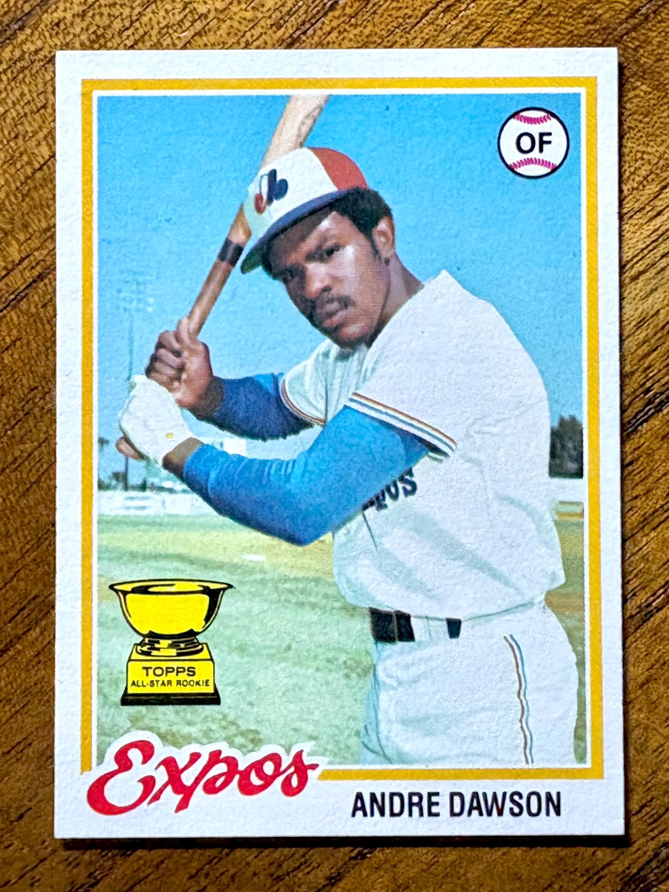 1978 Andre Dawson Topps Baseball Card #72, Sharp Corners, No 