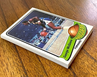 1979 High Grade Lot (10) Topps Basketball cards, George McGinnis, sharp corners no creases