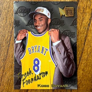 1996 Kobe Bryant Fresh Foundations RC Fleer Metal Basketball card #137, sharp corners, no creases