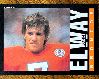 1985 John Elway Topps Football card #238, sharp corners, no creases, second year C2