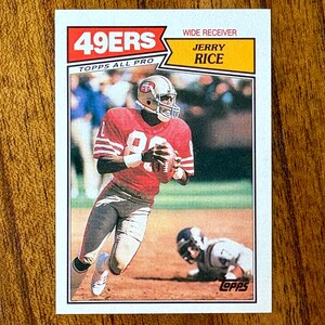 1987 Jerry Rice 49ers Topps Football Card #115, sharp corners, no creases C3